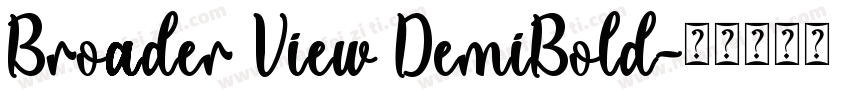 Broader View DemiBold字体转换